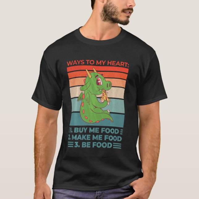 Camiseta Citando Comidas Para Minha Comida Do Coração (Frente)