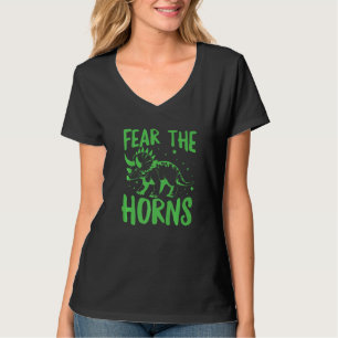 Camiseta Citar a Frase Temer os Chifres Para um Triceratops