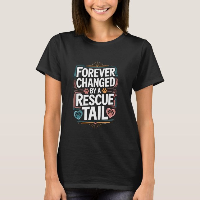 Camiseta Citar Adoção de Resgate de Animais para Salvar Cac (Frente)