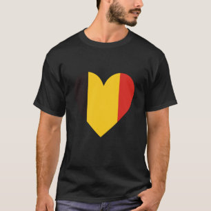 Camiseta Citar Fritas Bandeira Belga Coração Simples Amor B