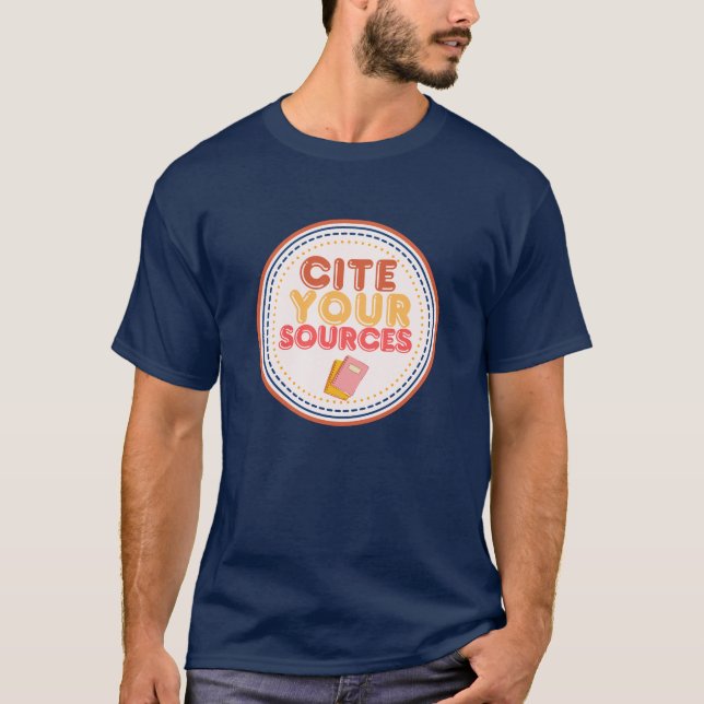 Camiseta Cite suas fontes lá (Frente)