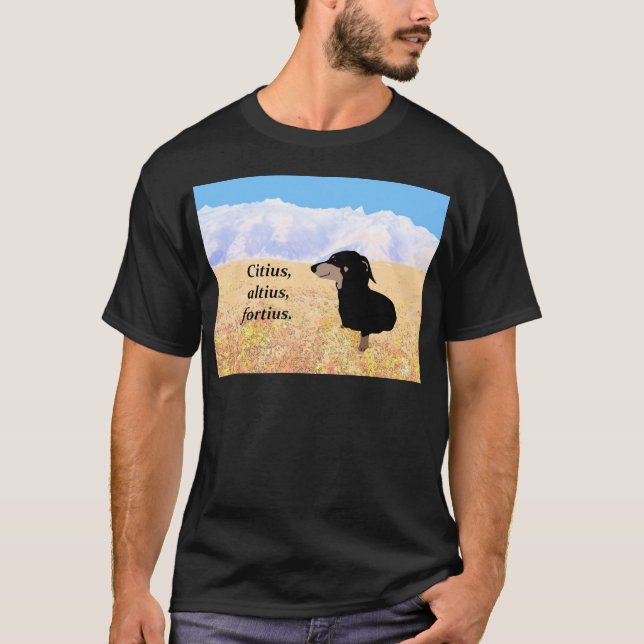 Camiseta Citius, Altius, Fortius. (Frente)