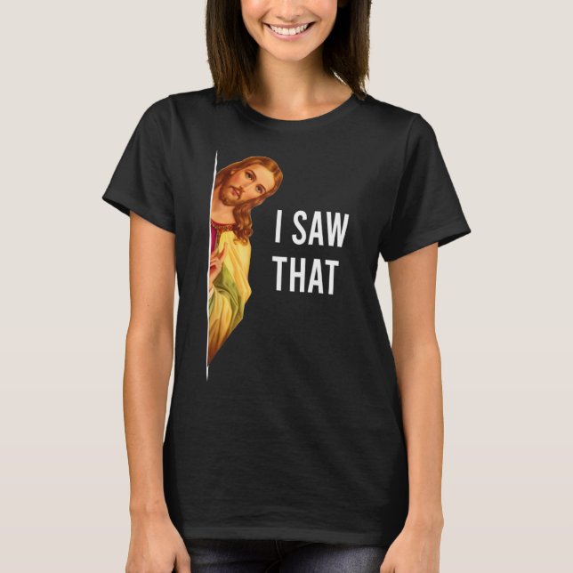 Camiseta Cito Jesus Meme Eu Vi Aquele Cristão (Frente)