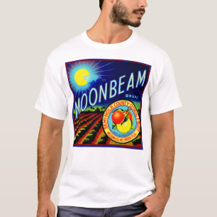 Camiseta citrino da marca do Moonbeam da etiqueta da caixa
