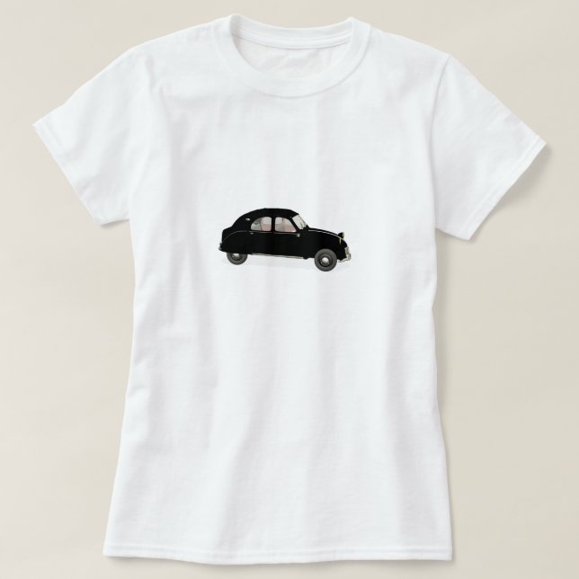 Camiseta Citroen preto 2CV (Frente do Design)