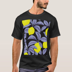 Camiseta Citros limões, design de colheita botânica.