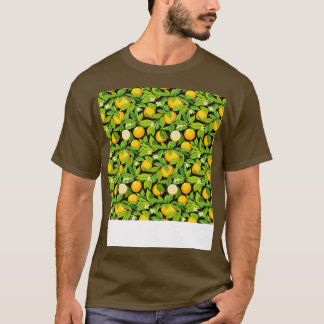 Camiseta Citrus Seamless Patterin Lemon Limão Orange Mandar