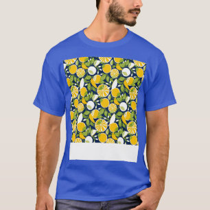 Camiseta Citrus Seamless Patterin Lemon Limão Orange Mandar