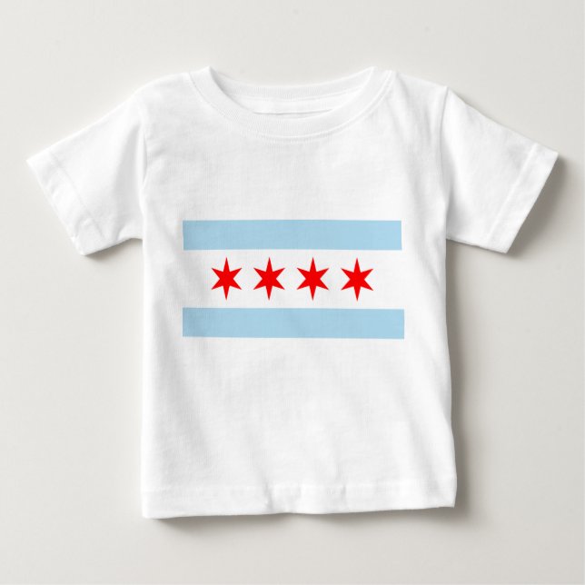 Camiseta City Flag de Chicago (Illinois) (Frente)
