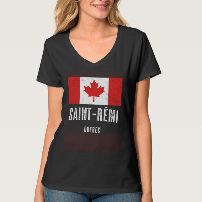 Camiseta City of Saint Rémi  CANADA Canadian Flag Souvenir (Frente)