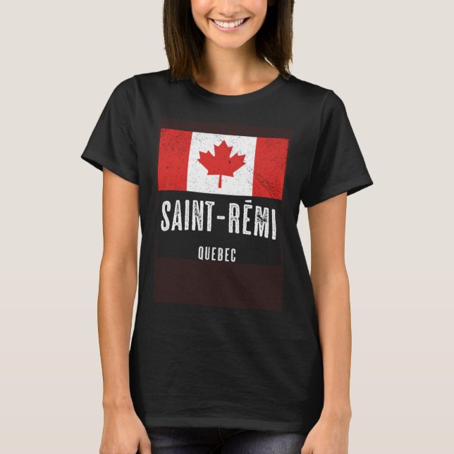 Camiseta City of Saint Rémi  CANADA Canadian Flag Souvenir (Frente)