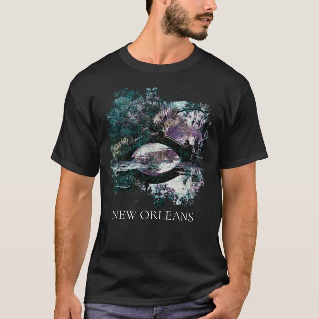 Camiseta *~* City Park New Orleans Bridge Black Men (Frente)