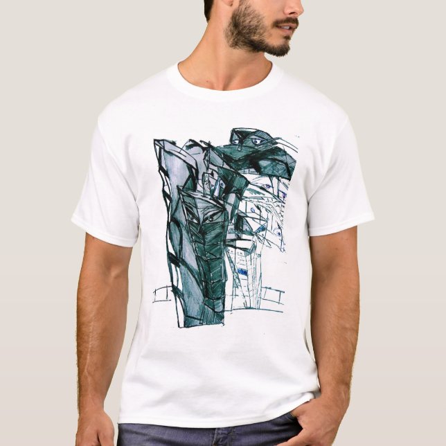 CAMISETA CITY SKETCHER WHITE (Frente)
