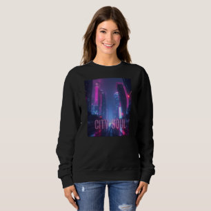 Camiseta CITY SOUL - Neon Cyberpunk Skyline Design