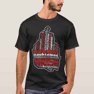 Camiseta Ciudad De Meico CDMX Mapa Do Município