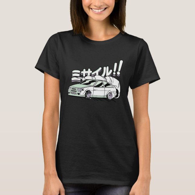 Camiseta Civic EF Hatch Tuner Graphic  Auto Racing Car Driv (Frente)
