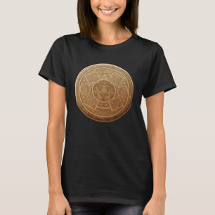 Camiseta civilização maia antiga do calendário asteca