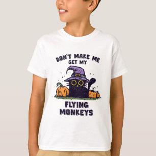 Camiseta Ck Cat Halloween - Não me faça pegar meu filho voa