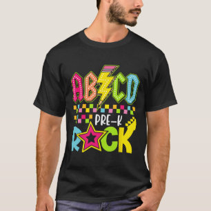 Camiseta Ck Divertido Para Escola Raio Pré K Rock Crianças 
