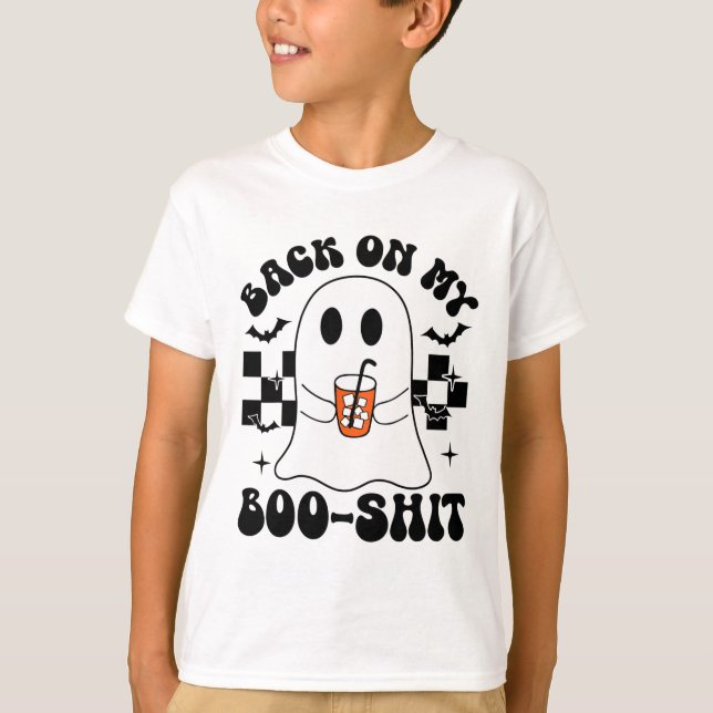 Camiseta Ck Engraçado No Meu Boo - Ghost Halloween Louca Se (Frente)