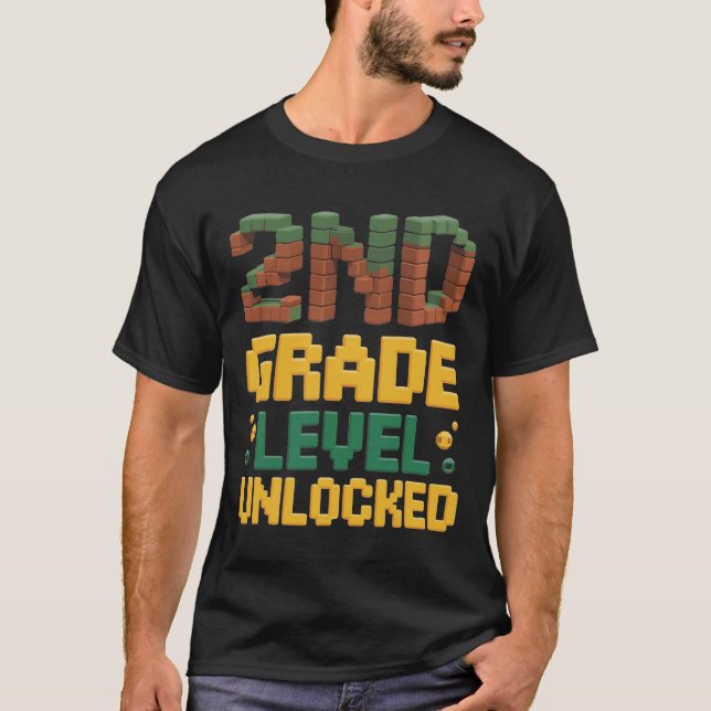 Camiseta Ck To School 2nd Grade Boys Gamer First Day Second (Frente)