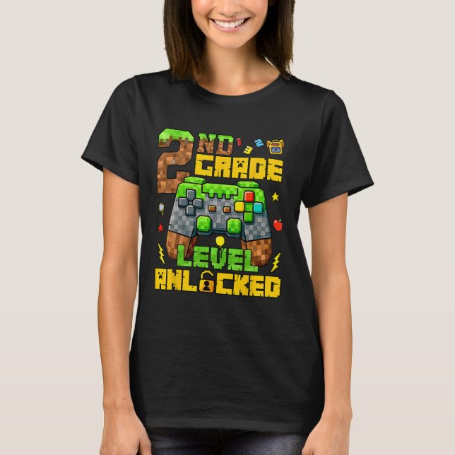 Camiseta Ck To School 2nd Grade Gamer First Day Second Grad (Frente)