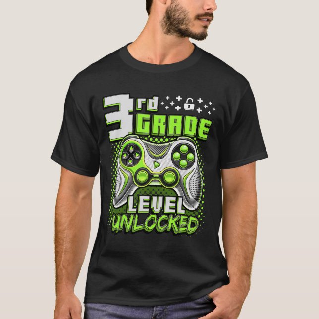 Camiseta Ck To School 3rd Grade Boys Gamer First Day School (Frente)