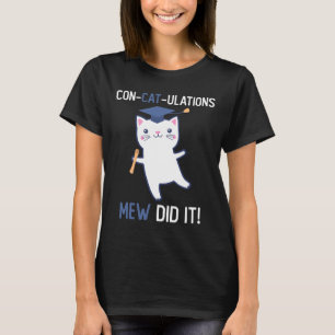 Camiseta Cl De 2025 Mew Fez O Graduação Do Formando Cat Lov