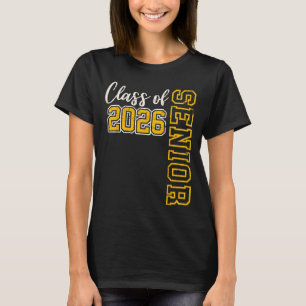 Camiseta Cl De Mais velho 26 Preto Para Graduação Do Segund