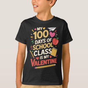 Camiseta Cl é meu namorado Alunos Professora 100 dias de Sc