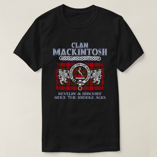 Camiseta Clã Mackintosh crest escocês clãs surn (Frente do Design)