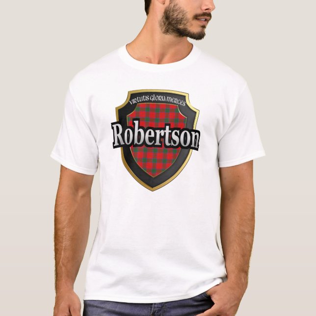 Camiseta Clã Robertson Escócia Tartan Dinastia (Frente)