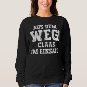 Camiseta Claas Funny Dizendo Aus Dem Weg Nome Claas