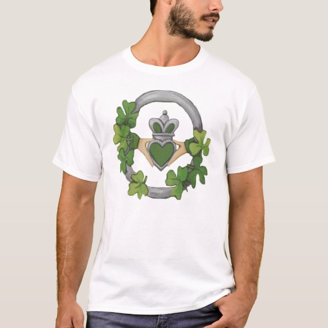 Camiseta Claddagh de prata (Frente)