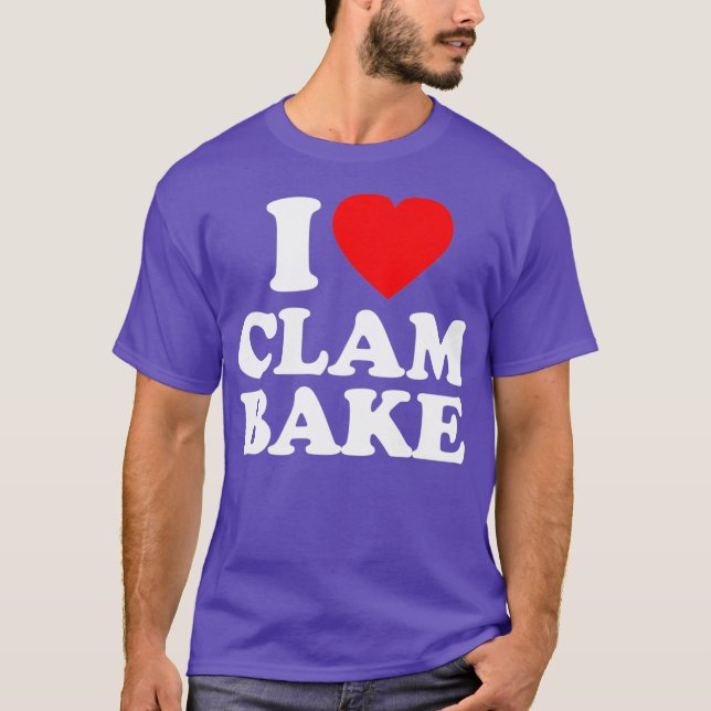 Camiseta Clam Assar Love Heart Engraçado (Frente)