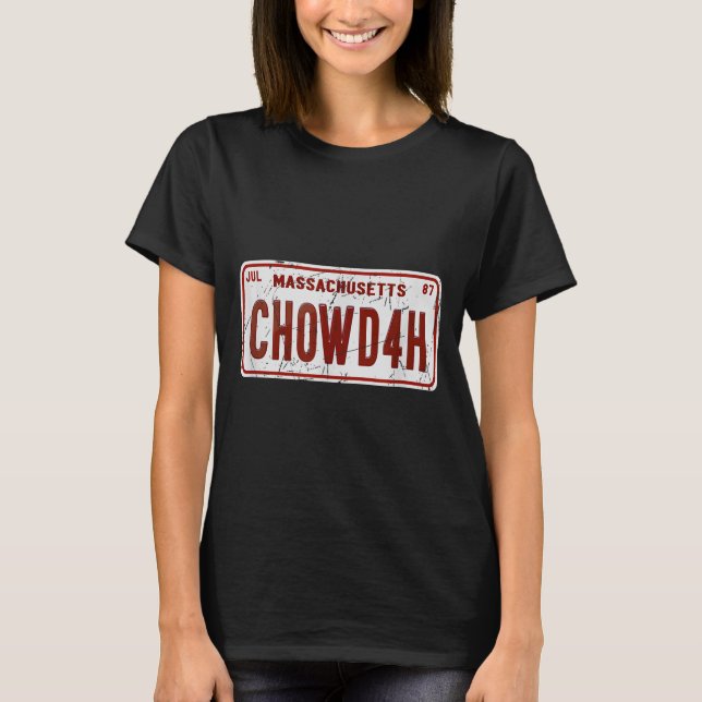 Camiseta Clam Chowder Boston Accent Chowdah Funny  (Frente)