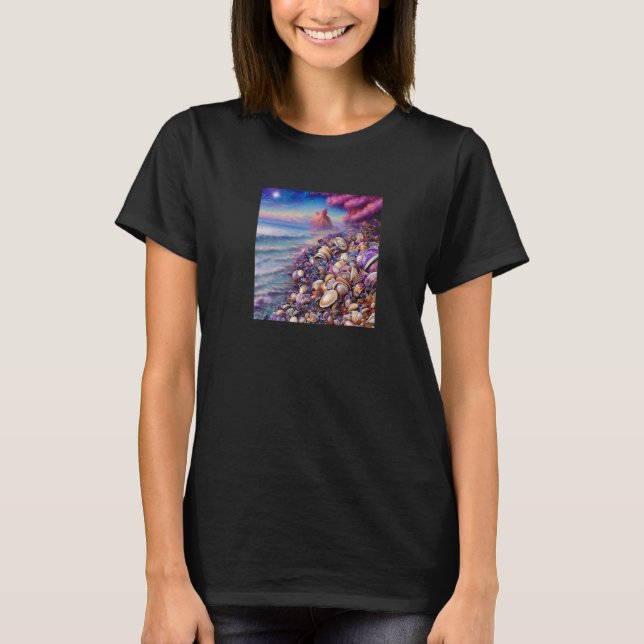Camiseta Clam Seashell Shell Collector Beach Ocean Coastal (Frente)