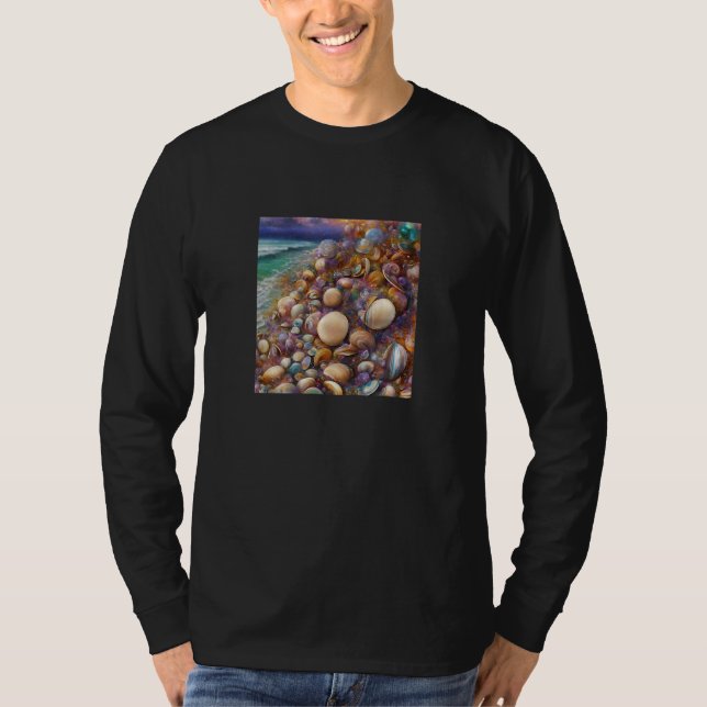 Camiseta Clam Seashell Shell Collector Beach Ocean Coastal (Frente)