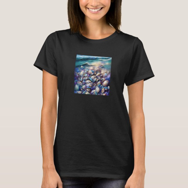 Camiseta Clam Seashell Shell Collector Beach Ocean Coastal (Frente)