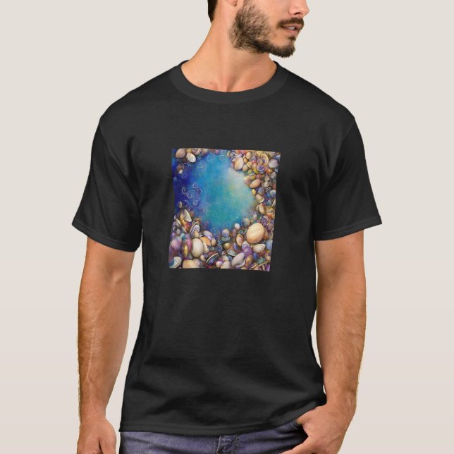 Camiseta Clam Seashell Shell Collector Beach Ocean Coastal  (Frente)