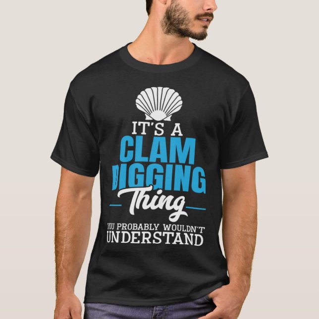 Camiseta Clamming Sea Shell Collecting Clam Digging Razor C (Frente)