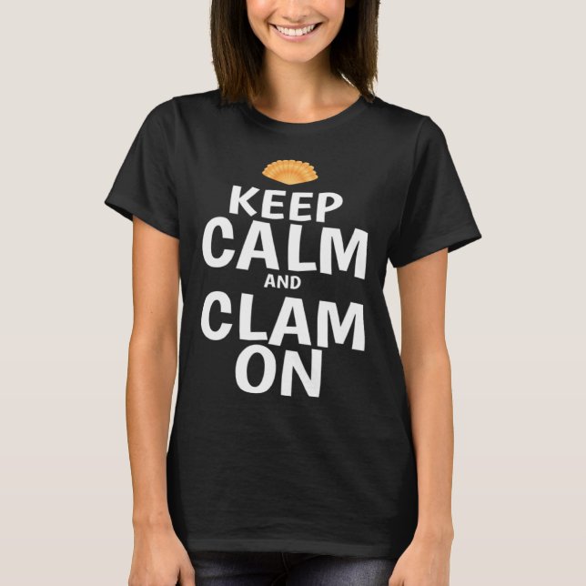 Camiseta Clamming Sea Shelling Rake Clam Digging Razor Clam (Frente)