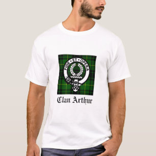 Camiseta Clan Arthur Crest Crachá & Tartan