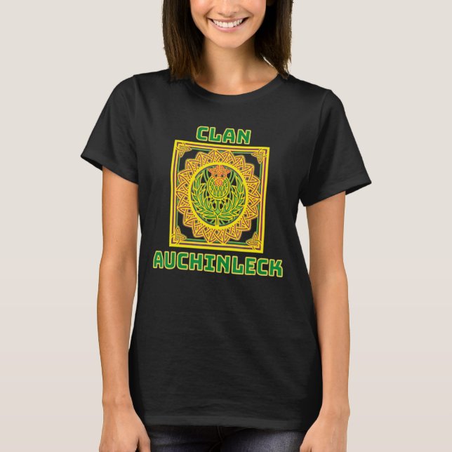 Camiseta Clan Auchinleck Scottish Celtic Thistle (Frente)