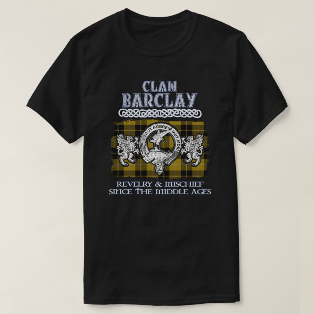 Camiseta Clan Barclay cress clans escoceses sobrenome escoc (Frente do Design)