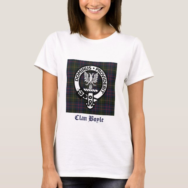 Camiseta Clan Boyle Crest & Tartan (Frente)