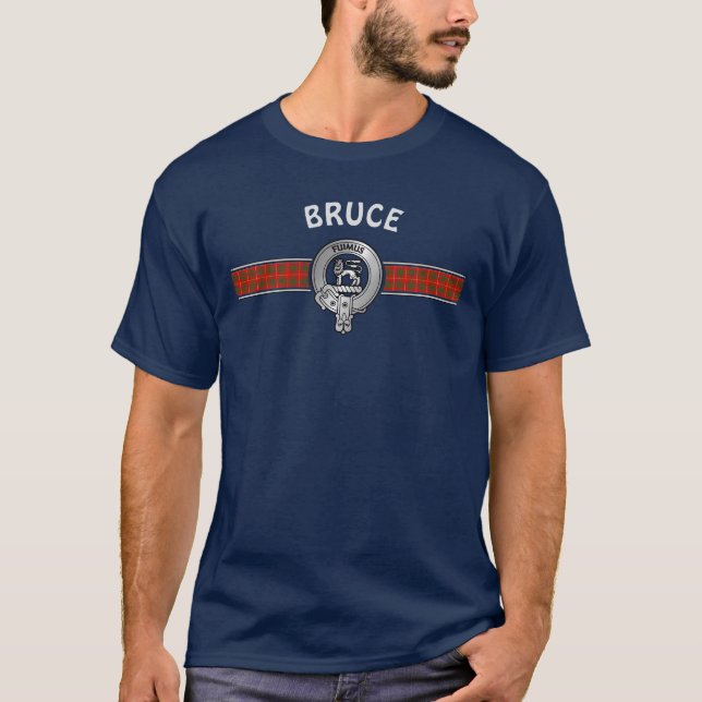 Camiseta Clan Bruce (Editar) Crest & Tartan (Frente)