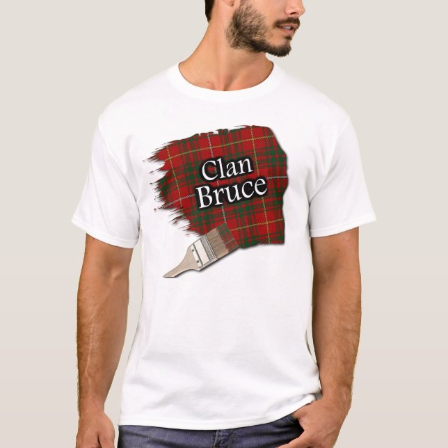 Camiseta Clan Bruce Scottish Tartan Paint Shirt (Frente)
