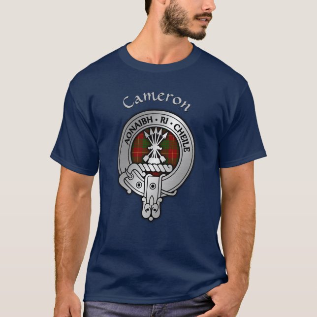Camiseta Clan Cameron Crest & Tartan (Frente)