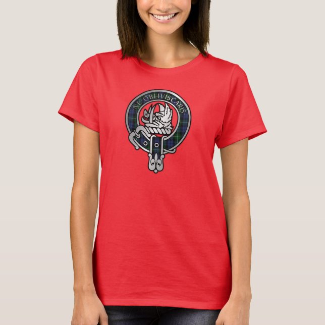 Camiseta Clan Campbell Crest & Tartan (Frente)
